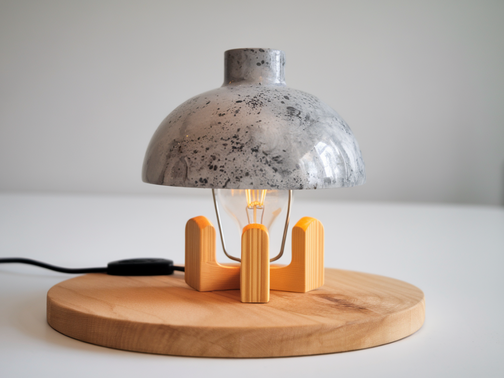 Comment customiser une lampe ikea rast avec peinture effet béton