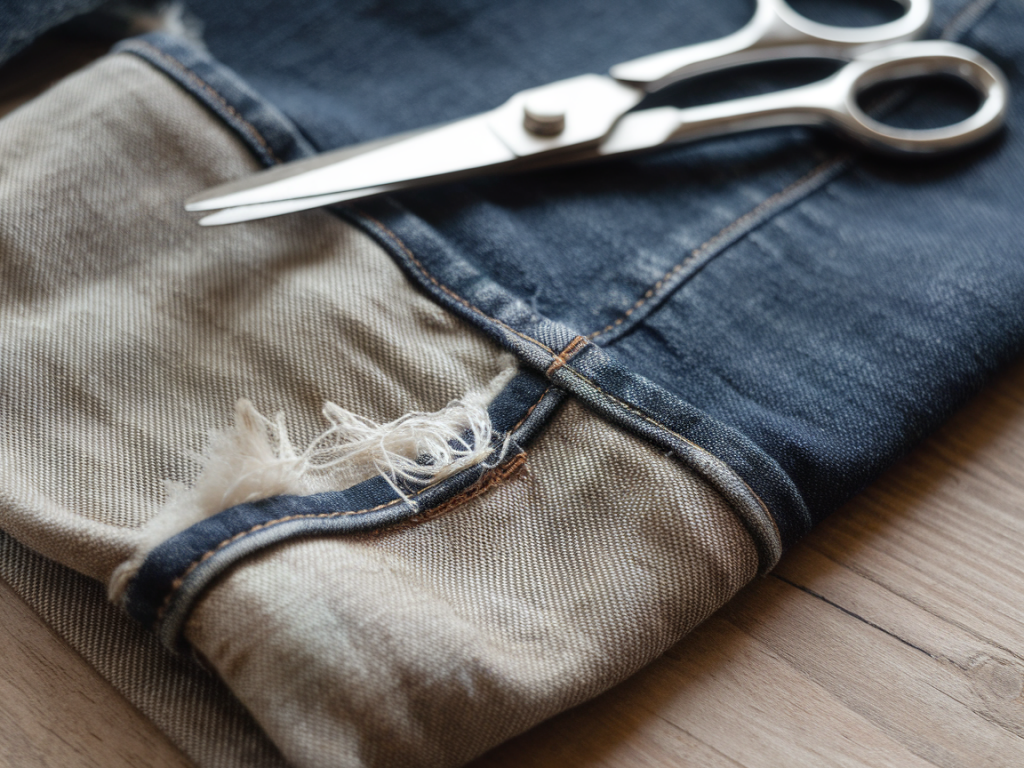 Comment réparer et renforcer une couture fragilisée sans machine avec points invisibles et renforts thermocollants