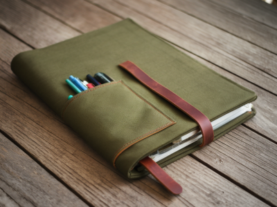 Comment fabriquer un protège-cahier en tissu avec poche intérieure pour stylos