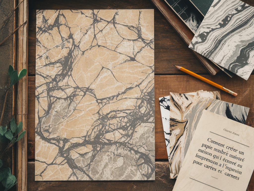 Comment créer un papier marbré maison qui tient au scan et à l'impression pour cartes et carnets